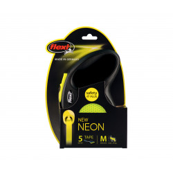 Laisse flexi new neon sangle m:5m-noir/jne fluo - FLEXI 