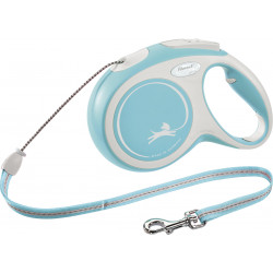 Laisse Flexi new comfort corde M: 8m bleu clair - TRIXIE 