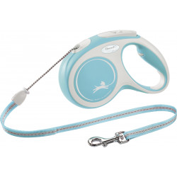 Laisse Flexi new comfort corde M: 5m bleu clair - TRIXIE 