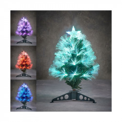 SAPIN FIBRE OPTIQUE VERT HIGHLAND MULTICOL. 45CM - LUCA LIGHTING