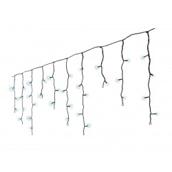 Guirlande stalactite clignotante noir/blanc froid - 7,5m - 175LEDs  