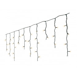 Guirlande stalactite clignotante noir/blanc chaud - 7,5m - 175LEDs 