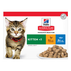 12 sachets repas pour chaton poulet et poisson 4 - HILL'S 