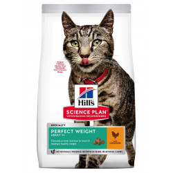 Croquettes Perfect Weight pour chat au poulet 1. - HILL'S 