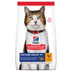 Croquettes pour chat âgé au poulet 3KG - HILL'S 