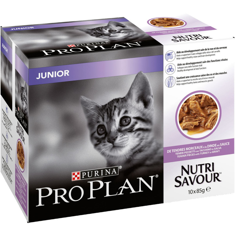 Pack chats-junior dinde sauce 10x85g - PURINA 
