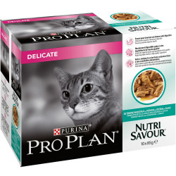 Pack chats-delicate poisson sauce 10x85g - PURINA 