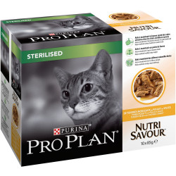 Pack chats-sterilised poulet sauce 10x85g - PURINA 