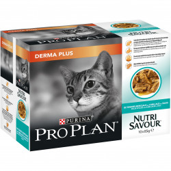 Aliment chats-derma plus cabillaud sauce 10x85g - PURINA 