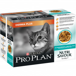 Aliment chats-derma plus cabillaud sauce 10x85g - PURINA