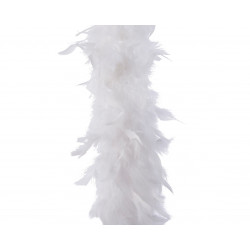 Guirlande boa plume 15x184cm blanc - DECORIS 