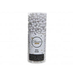 Guirlande perle 10m 0.8x10m blanc - DECORIS