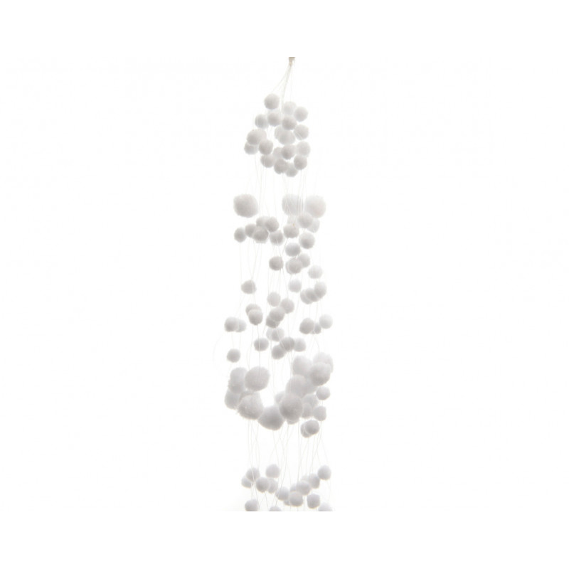 Guirlande flocon de neige 4x135x4cm blanc - DECORIS 