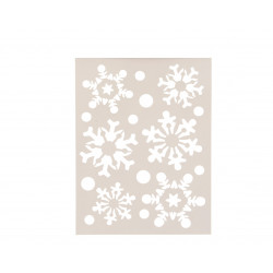 Pochoir flocon de neige 21x30 blanc - DECORIS 