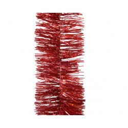Guirlande lametta scintillante ø7.5x270 rouge - DECORIS 