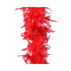 Guirlande boa plumes 15x184cm rouge - DECORIS 