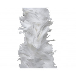 Guirlande boa plumes 12x184cm blanc - DECORIS 