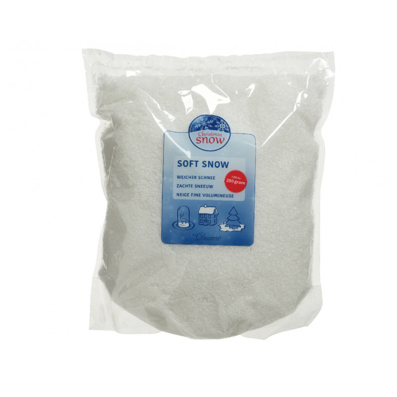 Neige artificielle fine sac 200g  - DECORIS 