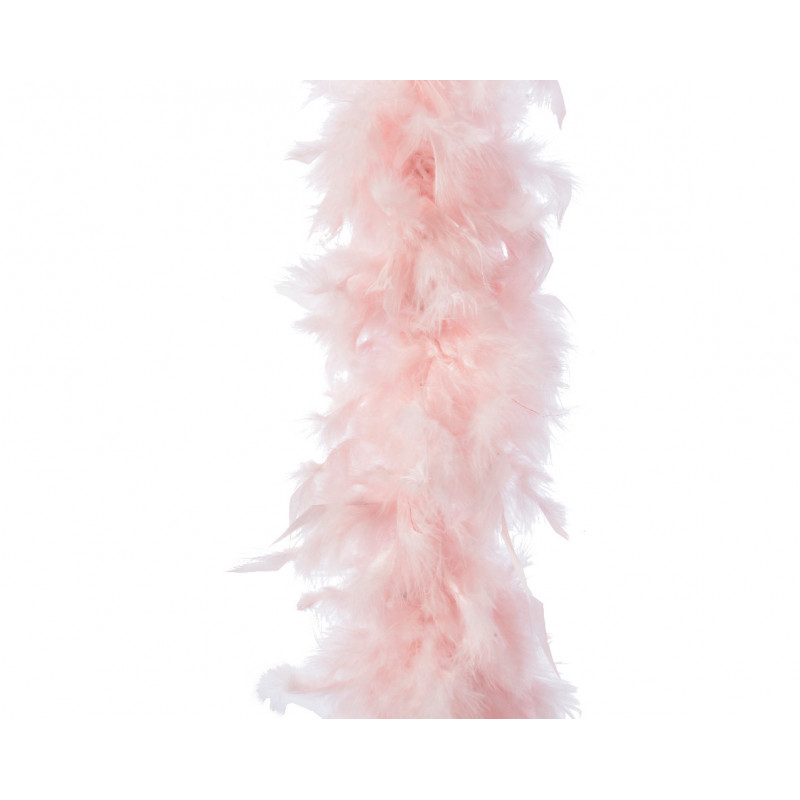 Guirlande plume boa 12x184cm rose poudré DECORIS Desjardins.fr