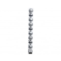 Boule uni mat brillant tube de 10 ø6 argent - DECORIS 