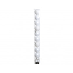 Boules tube de 10 ø6 blanc - DECORIS 