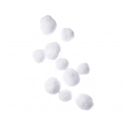 Guirlande boules de neige 8x170cm blanc - DECORIS 
