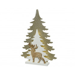 Silhouette lumineuse scène forêt 5x26x35cm - LUMINEO
