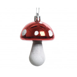 Champignon à suspendre ø5x7.5 blanc/rouge - DECORIS 