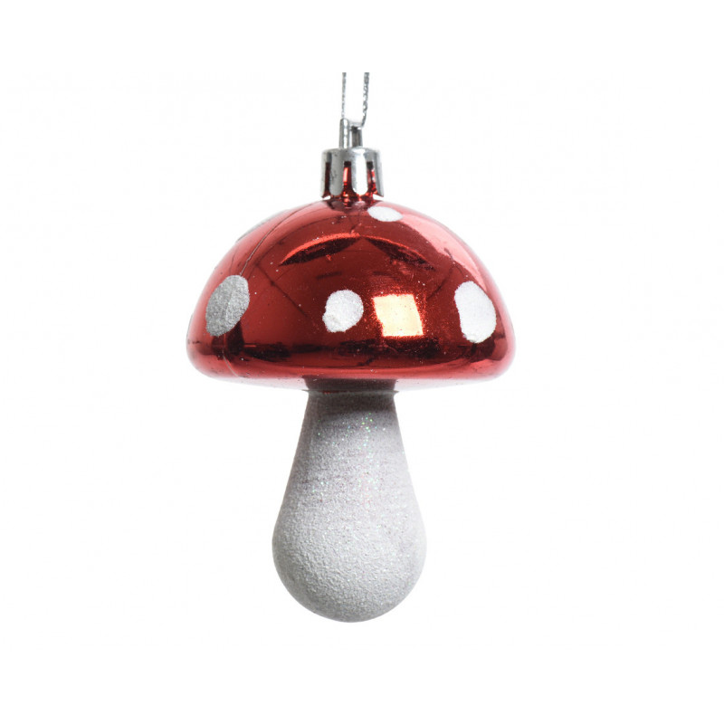 Champignon à suspendre ø5x7.5 blanc/rouge - DECORIS 