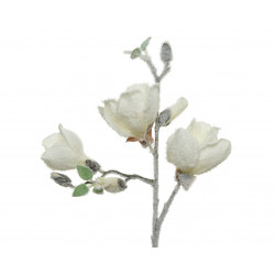 Branche plasti magnolia 50cm blanc - EVERLANDS 