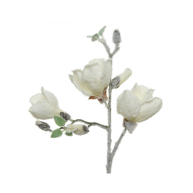 Branche plasti magnolia 50cm blanc - EVERLANDS 