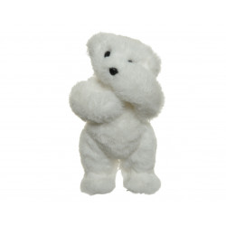 Ours peluche 55x65x60 blanc - DECORIS 