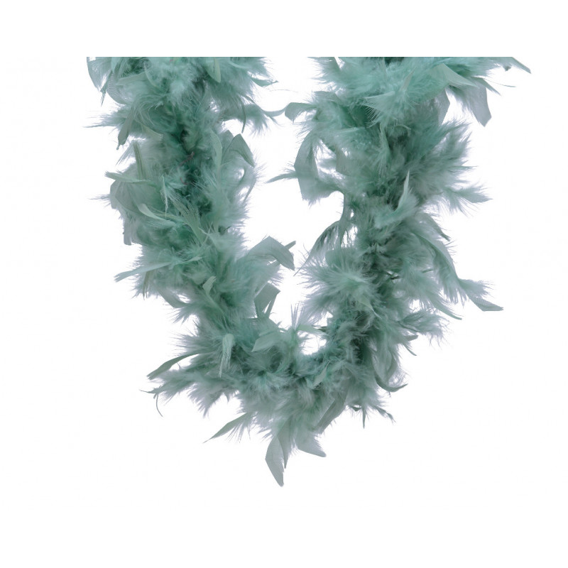 Guirlande plume boa 184cm vert sauge - DECORIS 