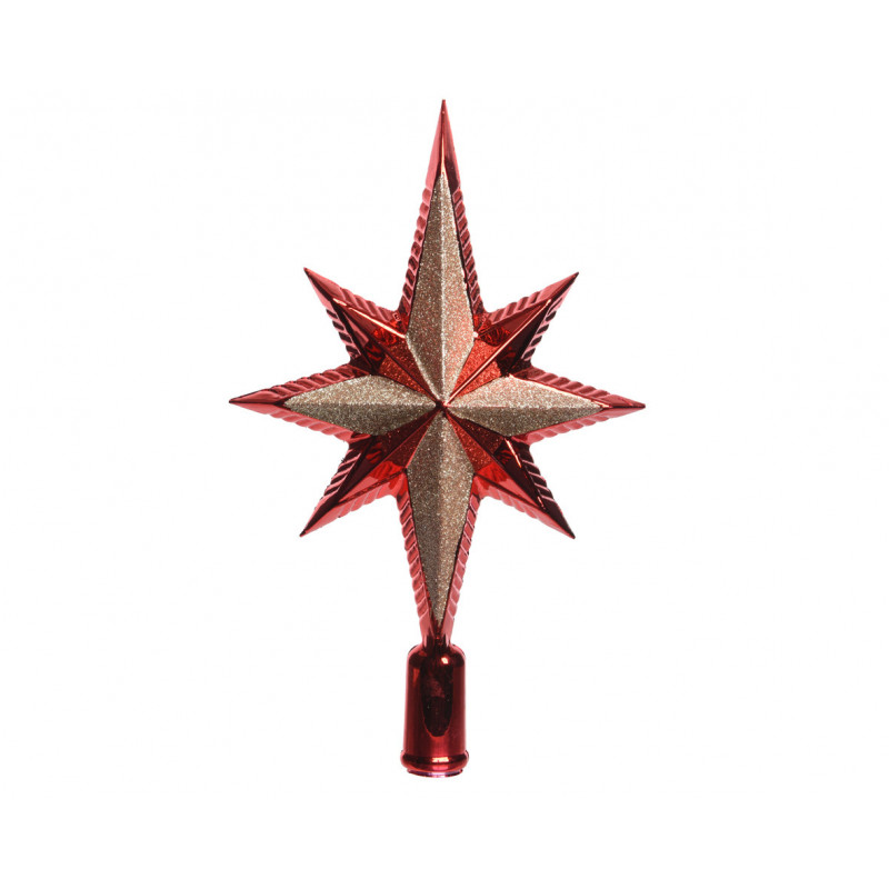 Cimier étoile 6.5x14.5x25.5cm rouge - DECORIS 