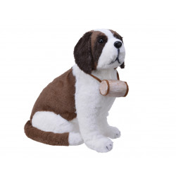 St bernard peluche 40x35x40cm brun - DECORIS 