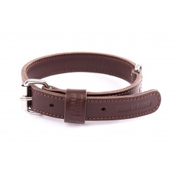 Collier cuir dble épaisseur 30mm-65 Marron - MARTIN SELLIER 