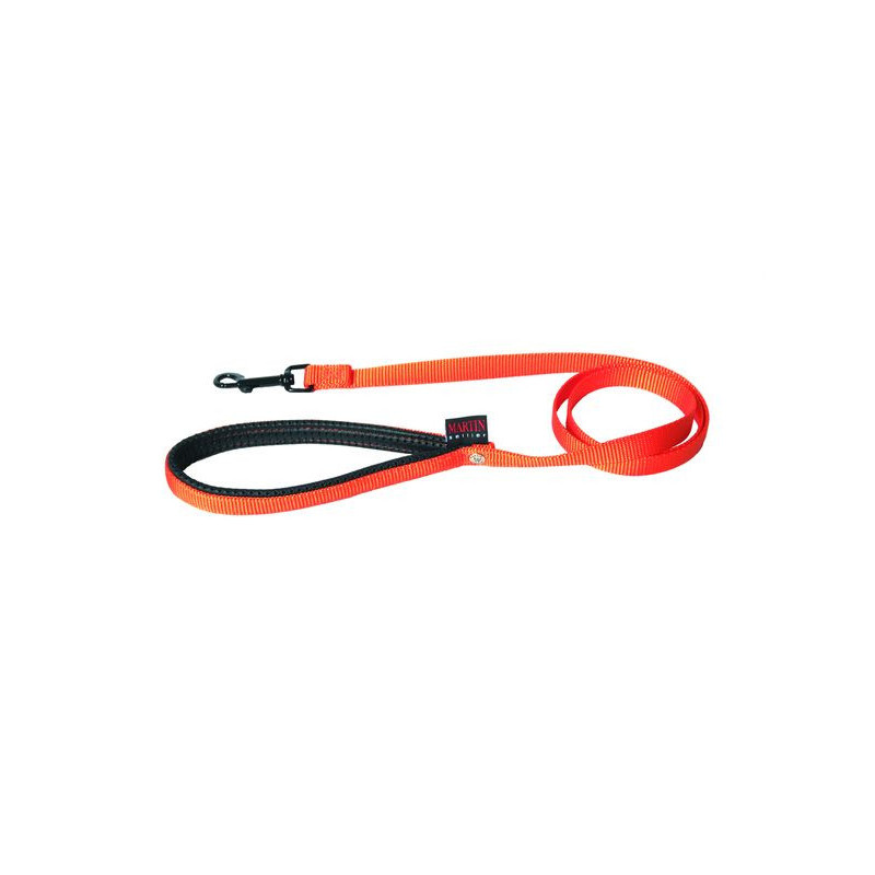 Laisse nylon confort 25mm-120 Orange - MARTIN SELLIER 