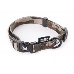 Collier réglable camouflage 15mm-30/45 Marron - MARTIN SELLIER 