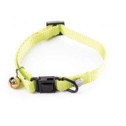 Collier nylon chat 10mm-20/30 Vert citron - MARTIN SELLIER 