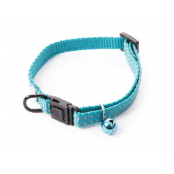 Collier chat flash réglable 10mm-20/30 Bleu - MARTIN SELLIER 