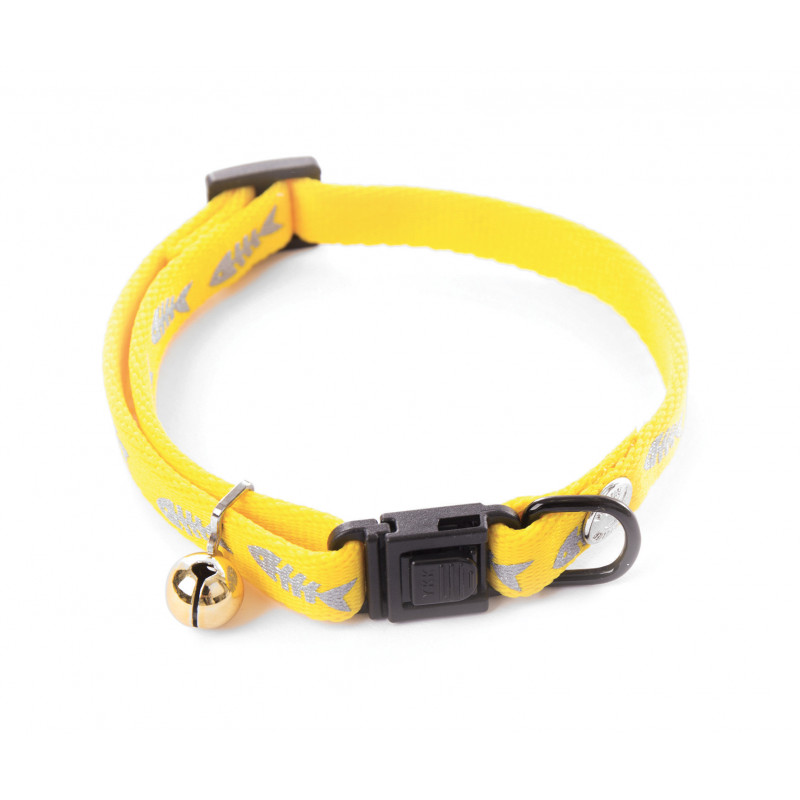 Collier fluo fish 10mm-20/30 Jaune - MARTIN SELLIER 