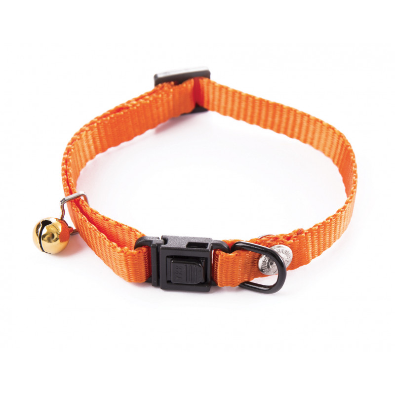 Collier nylon chat 10mm-20/30 Orange - MARTIN SELLIER 