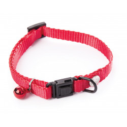 Collier nylon chat 10mm-20/30 Rouge - MARTIN SELLIER 