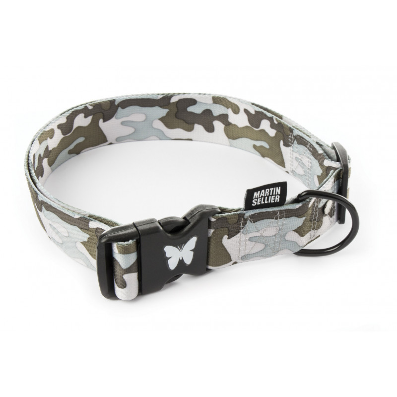 Collier réglable camouflage 40mm-75/90 Gris - MARTIN SELLIER 