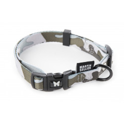 Collier réglable camouflage 20mm-40/55 Gris - MARTIN SELLIER 