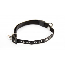 Collier chat yeux 10mm-20/30 Noir - MARTIN SELLIER 