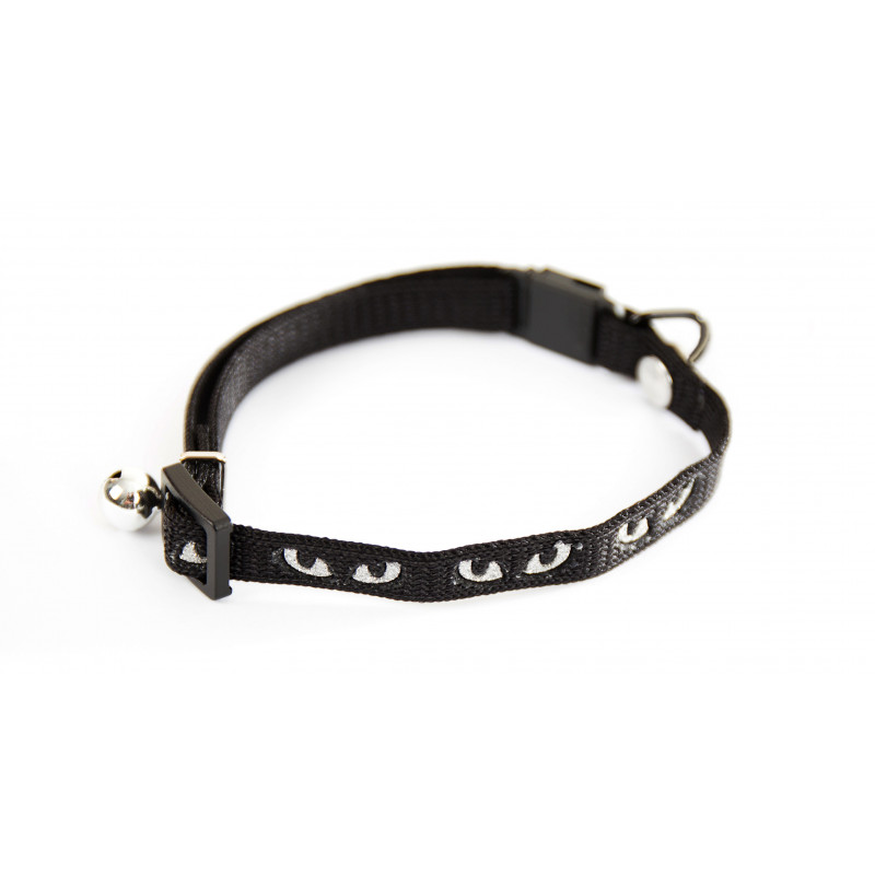 Collier chat yeux 10mm-20/30 Noir - MARTIN SELLIER 