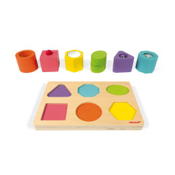 Puzzle 6 cubes sensoriels - I Wood - JANOD 