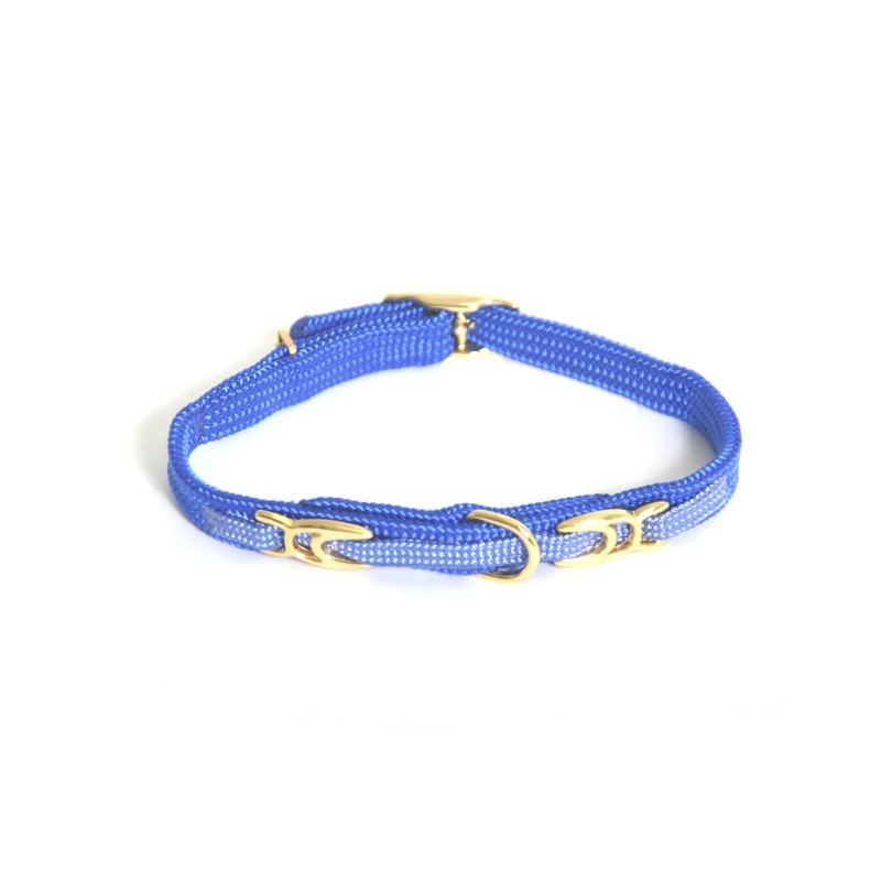 Collier pour chat nylon bleu 30cm