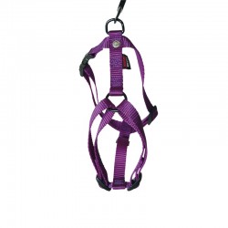 Harnais pour chien réglable nylon mauve 50-70cm